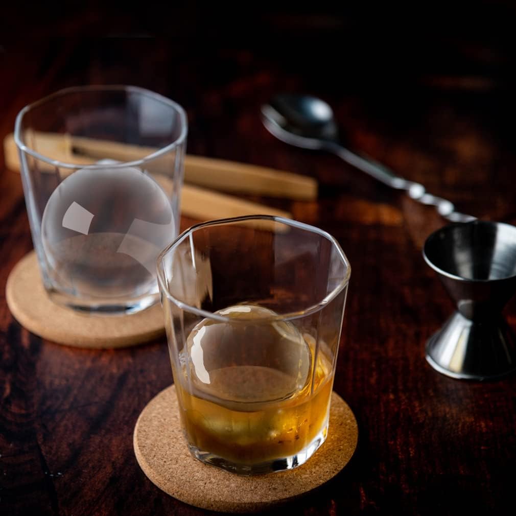 ecozy Vaultico One Clear Ice Ball Maker | Countertop 2.1" Sphere Ice
